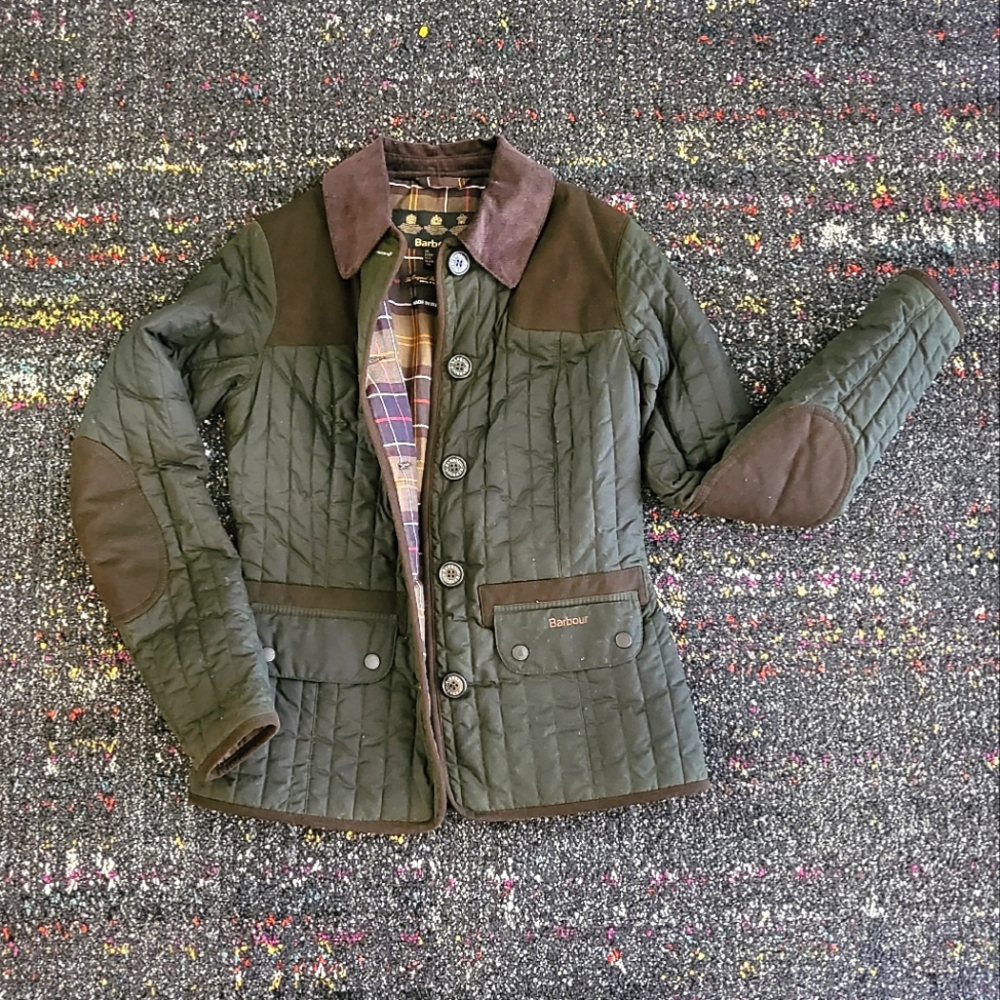 Barbour RARE padded riding jacket sz XS S 8